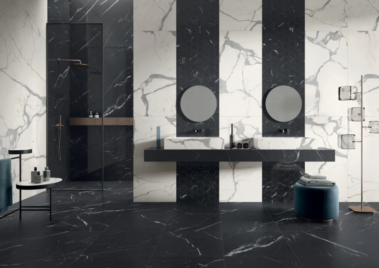 Marble Inspiration csempe beépítve — inspiráció 1